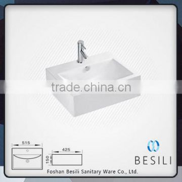 china factory sanitary ware rectangular hand washing basin D8078