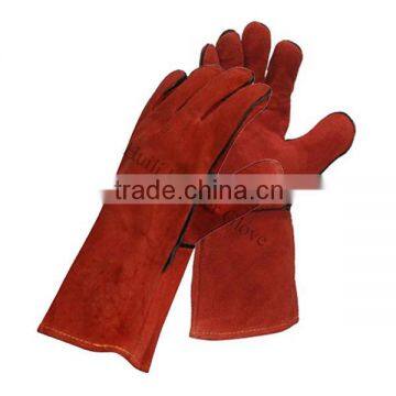 Cow Split Single Palm Heat Resistance Long Welding Gloves photo-2