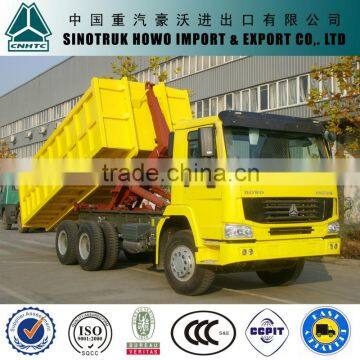 Sinotruk howo roll on roll off garbage truck, imported hook lifting 20ton