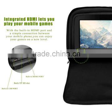Headrest Dvd Player With 9 Inch1080P Touch Screen HDMI FM IR USB SD 32BIT Wireless Game photo-5