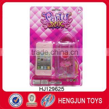 eco-friendly plastic toys Mobile phone with the bag for kid