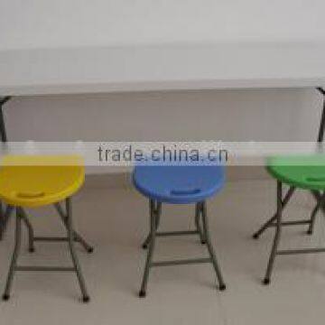 30cm round plastic folding bench for outdoor use