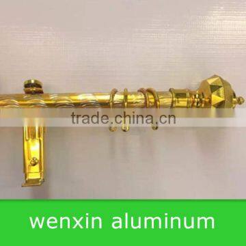 Engraved Aluminum Series Curtain Rod Set,window Decorative Curtain Finials,curtain Rod Wholesale