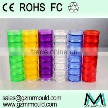 promotional round epoxy pill container with 3 compartments