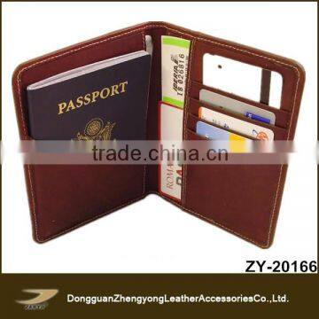 custom leather travel passport and ticket holder