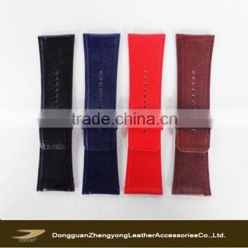 Custom full layer leather watch straps with many colors