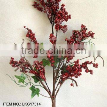 100% handmade christmas red berry stem for Christmas home decorations