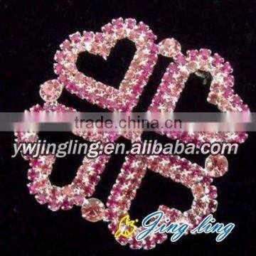 fashion heart-flower brooch pin