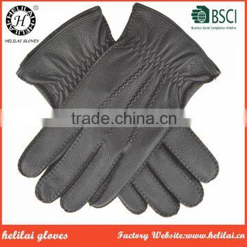 Winter Warm Driving Men's Handsewn Deerskin Leather Gloves