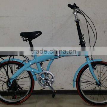 20"steel rear 6 speed economic folding bike(FP-FB2015002)