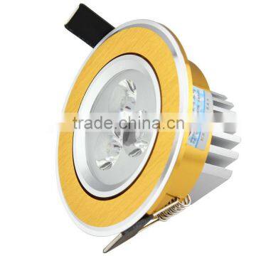 High luminous 3w High Power Vertical Recessed Downlight 85-265VAC