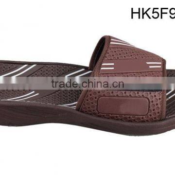 Comfort EVA Men Upper Slide Sandals, Black Custom leather sandals Logo,PU Slide Flip Flops Sandals