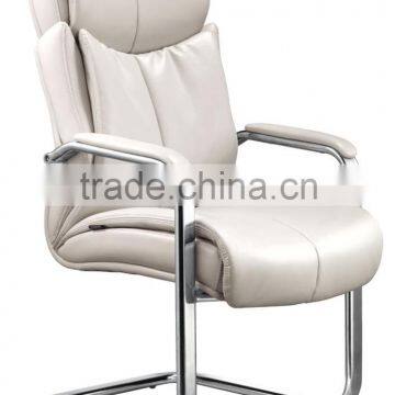 White PU comfortable leather chair conference chair with armrest