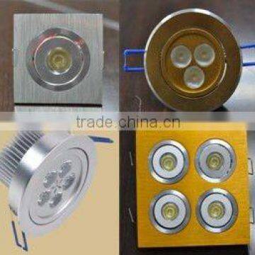 square&round led downlight with all watts