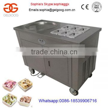 Frying Ice Cream/Yogurt/Ice Roll Machine With Filling Fruits And Nuts