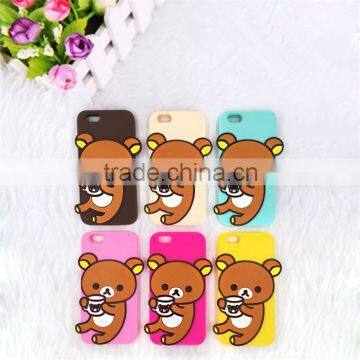 Rilakkuma silicone phone case for huawei,3D cover silicone phone case for huawei,cheap silicone phone case for huawei