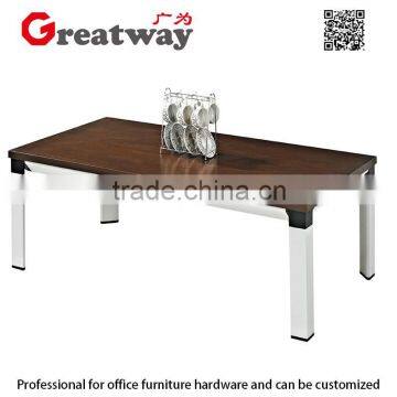 wholesale clean tea table simple duble deck metal frame coffee table