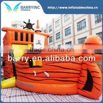 Small mini pirate ship bounce house , pirate ship playground