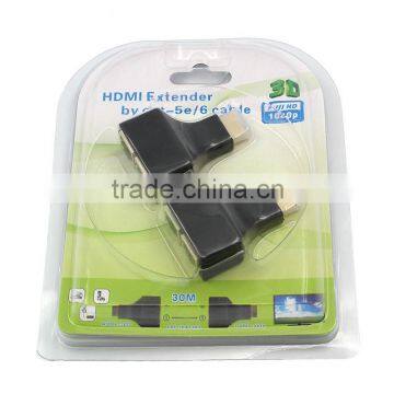 30 Meters Distance HDMI Extender Over Two Cat5/5e/6 Cable no Need Power photo-5