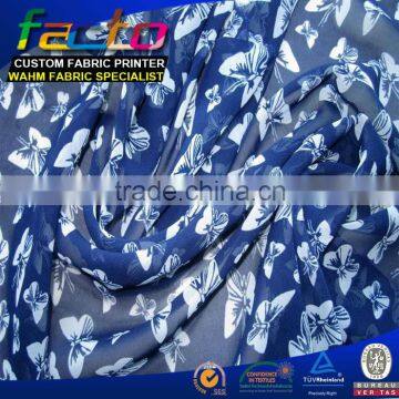 digital printing wholesale chiffon fabric for dresses /patterned chiffon fabric