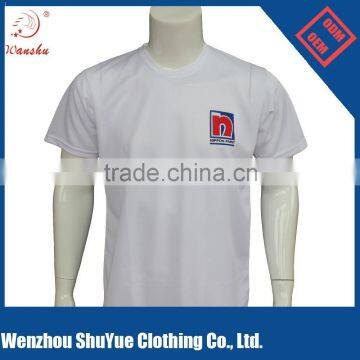 comfortable mesh cotton polyester white t-shirt