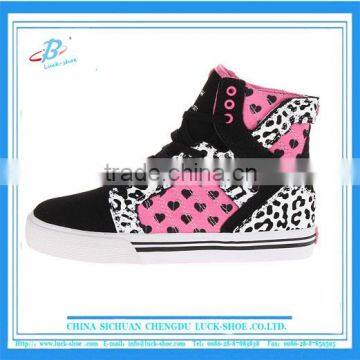 girl's low cut pink sakte casual shoe, top selling pu casual shoe high quality, wholesale EXW price skate casual shoe