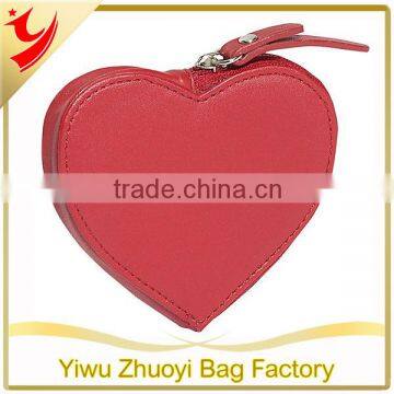 Mini leather heart-shaped zero wallet