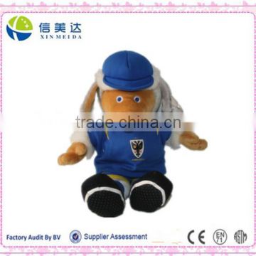 Plush Custom Dog Football Mascot, Soft Plush Doll