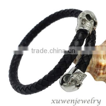 high quality stainless steel make leather cuff bracelets