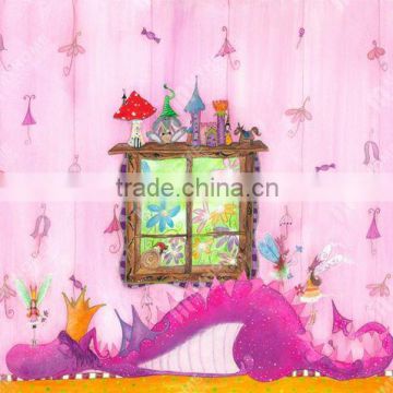 (WA09)pvc rubber kitchen cartoon wall mural