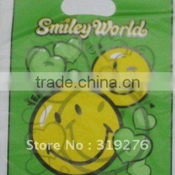 JPbag001E ", Smile World " coffee plastic gift bags 25 * 35CM,According to your size and design