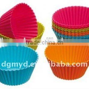 dongguan factory hot sale silicone cake cup mold with Round shape