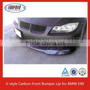 E90 CARBON LIP FOR BMW E90 CARBON/E90 BUMPER LIP/2006-2009 V STYLE CARBON FIBER FRONT LIP FOR BMW