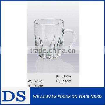 Crystal glass mug, juice glass cup with handle,tea glass cup                        
                                                Quality Choice