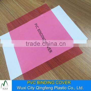 Red Color A4 Thermal Book Binding Cover Sheets 0.125mm 0.14mm 0.175mm 0.24mm 0.25mm Clear PVC Sheet