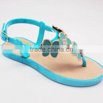 Flower Top PVC Flat Sandals for Girls and Women photo-3