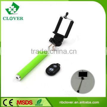 Smartphone hand held aluminum remote control selfie stick monopod