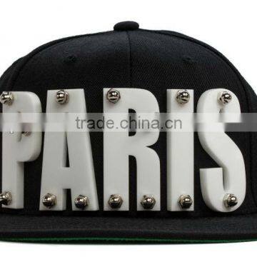 fashion custom snapback hat acrylic letters