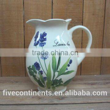 New lavender design ceramic elegant water jug