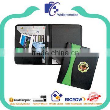 Business Folders, Leather Business Card Folder Padfolio Notebook