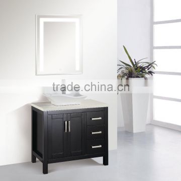 Transtional Thailand Oak Single Undermountd Sink Freestanding Bathroom Cabinet