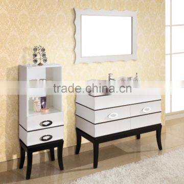 Hand Made Solid Wood Marble Counter Bathroom Cabinet photo-4