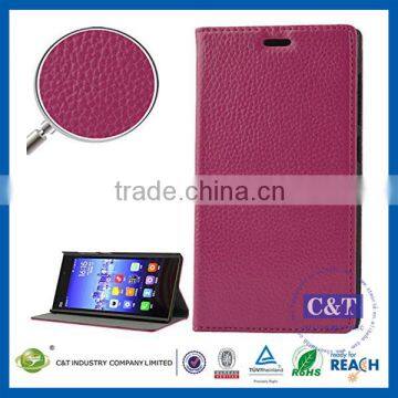 C&T Universal smart phone wallet style leather case for xiaomi mi3