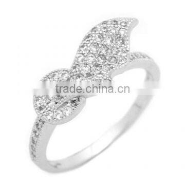 Micro pave brass jewelry ring