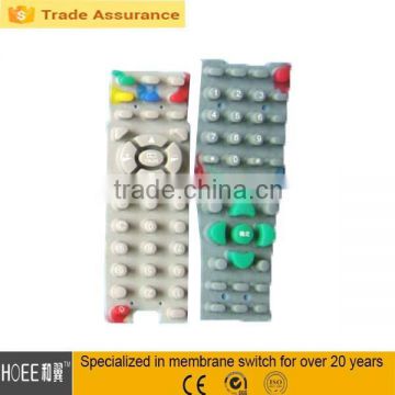 rubber keyboard for tv remote customized remote control silicone rubber keypboard