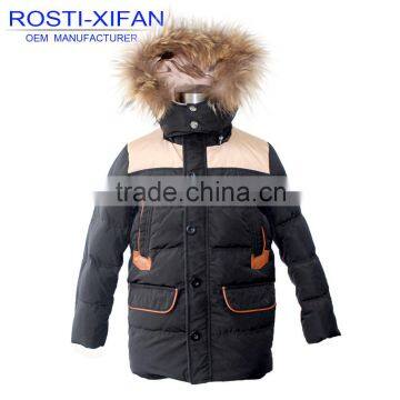 Kids Duck Down Jacket With Fur Hood for Boy Winter Jacket/Children Outwear