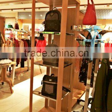 cloth shelves bags shelves wood store fixture