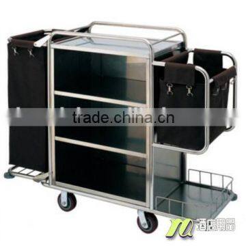 Hotel clean/housekeeping / collection vehicles/ cloth grass/ stainless steel service cart