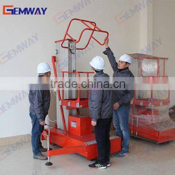 6m Electric single mast lift hydraulic man lift platform for sale