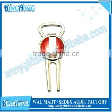 Hot sale zinc alloy bottle opener design golf divot tool